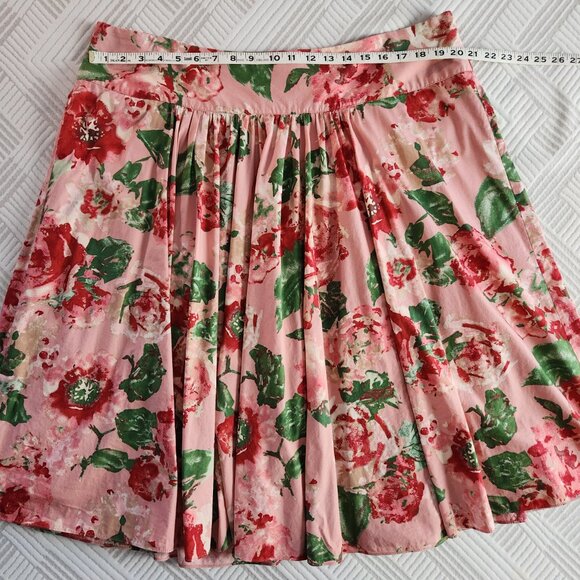 Talbots Skirt size 20 floral pink, red, green - Picture 4 of 7